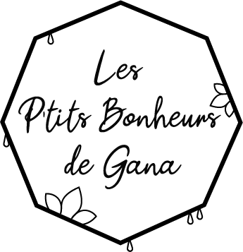 logo les ptits bonheurs de Gana en noir